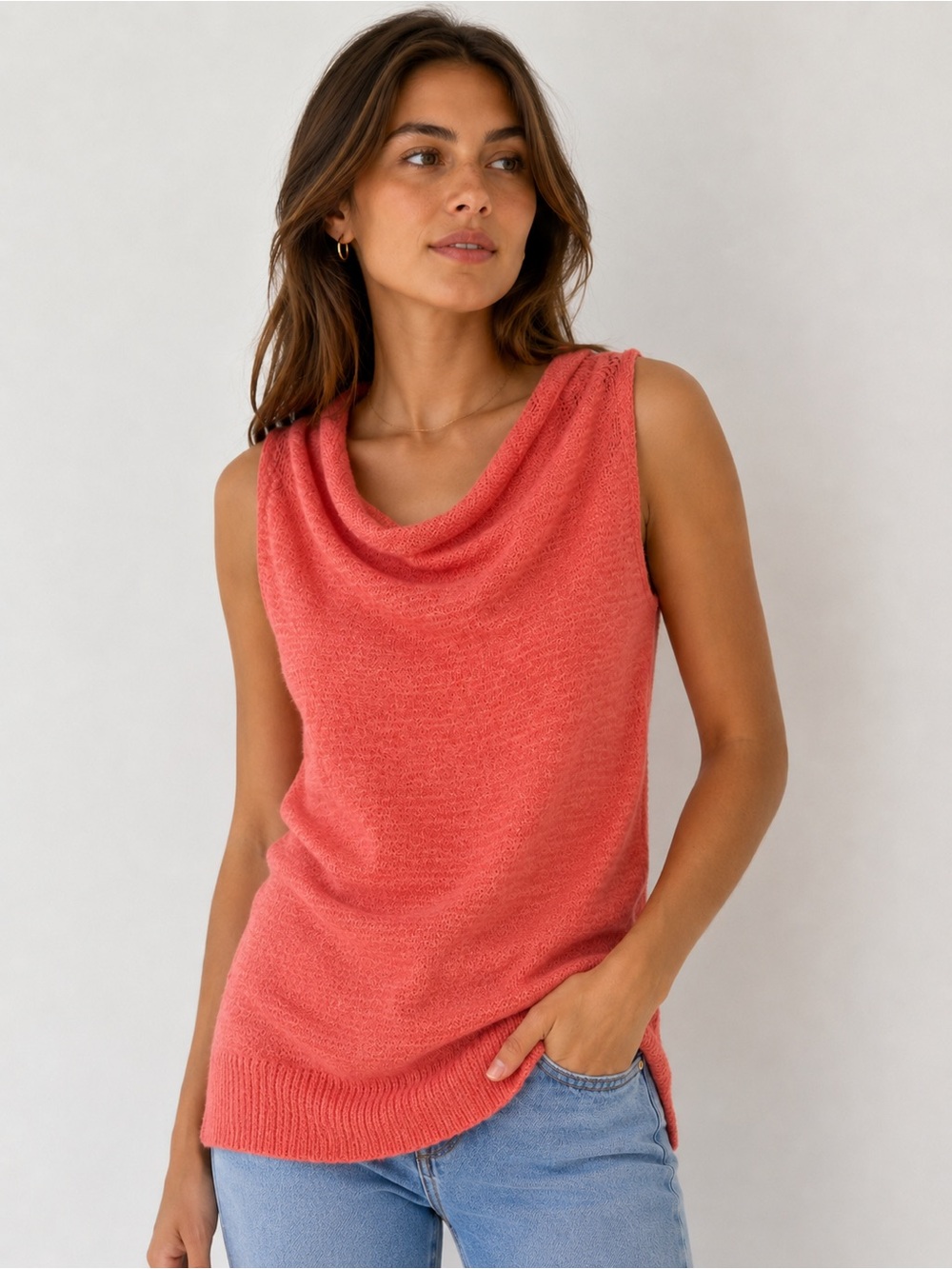 New York &‎ Co sleeveless cowl neck sweater, Size S